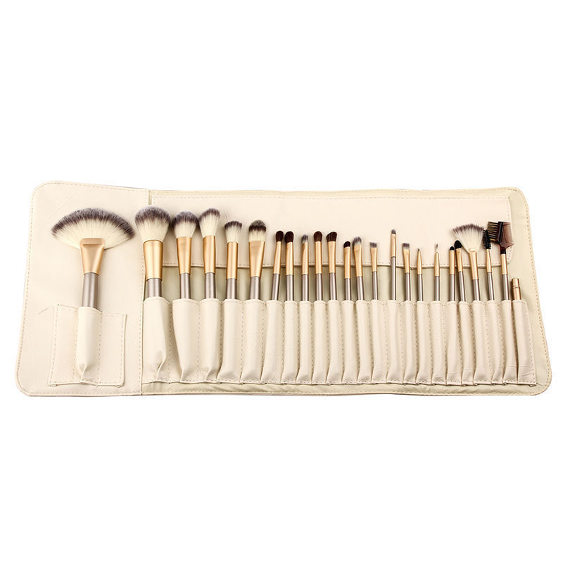 24pcs Professional Soft Cosmetic Eyebrow Shadow Makeup Brush Set Kit + Pouch Bag #R56