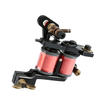 Fast Working Speed V Dialer Style Carbon Steel Tattoo Machine Tattoo Liner Gun Tattoo Equipment 10 Coil Wraps