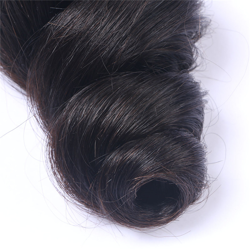 Natural Black 1b Loose Wave Human Hair Bundles 100% Peruvian Human Hair Extension Loose Wave Hair Weave Double Machine Weft