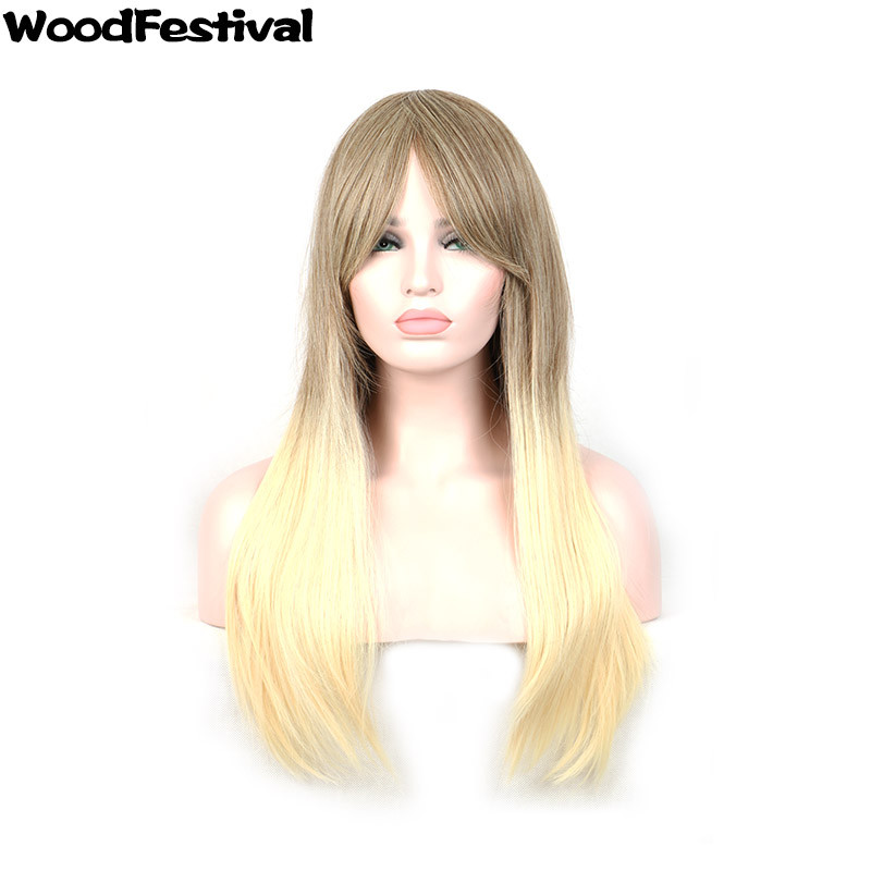 WoodFestival long straight flax blonde wig ombre heat resistant fiber wigs with bangs 70cm synthetic hair cosplay, Mix color
WoodFestival long straight flax blonde wig ombre heat resistant fiber wigs with bangs 70cm synthetic hair cosplay, Mix color