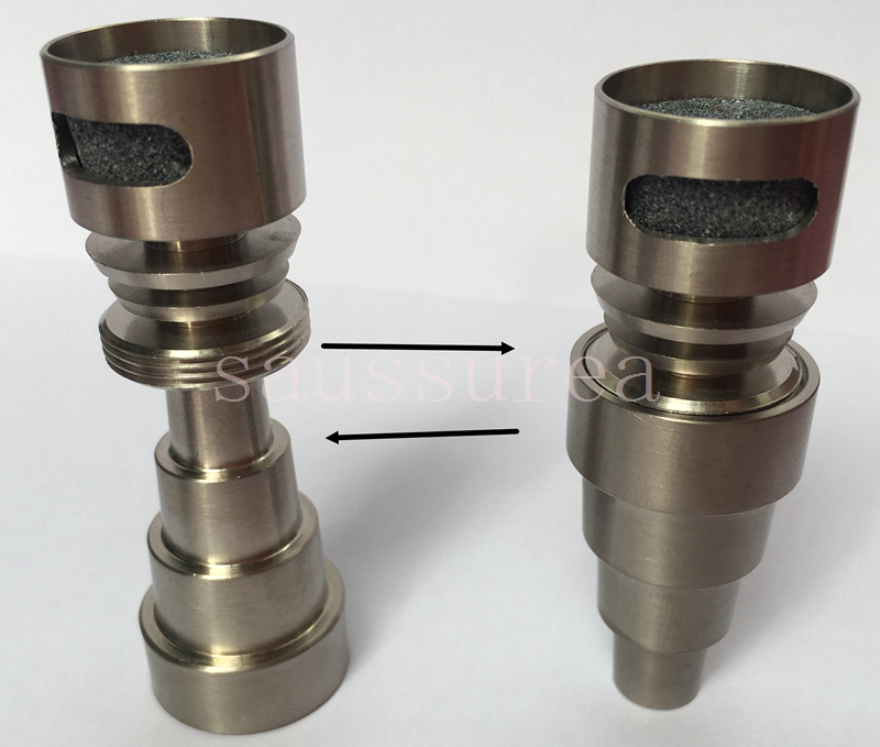 Newest 6 in 1 Titanium Nail with Moonrock inside 10mm & 14mm & 19mm Domeless length for Glass bongs Glass Pipe Wax Dry Herbal Vaporizer
Newest 6 in 1 Titanium Nail with Moonrock inside 10mm & 14mm & 19mm Domeless length for Glass bongs Glass Pipe Wax Dry Herbal Vaporizer