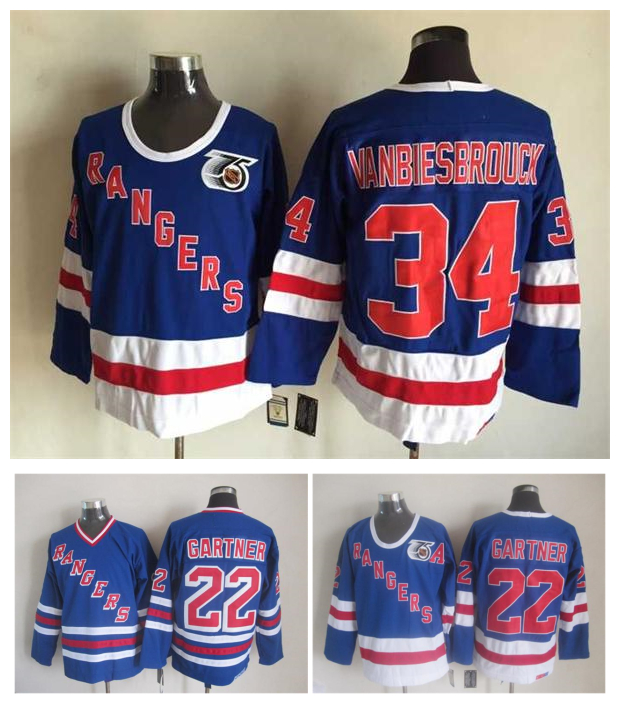 Retro New York Rangers Hockey Jersey 34 John Vanbiesbrouck 22 Mike Gartner Blue Vintage CCM Authentic Stitched Jerseys, As pic
Retro New York Rangers Hockey Jersey 34 John Vanbiesbrouck 22 Mike Gartner Blue Vintage CCM Authentic Stitched Jerseys, As pic