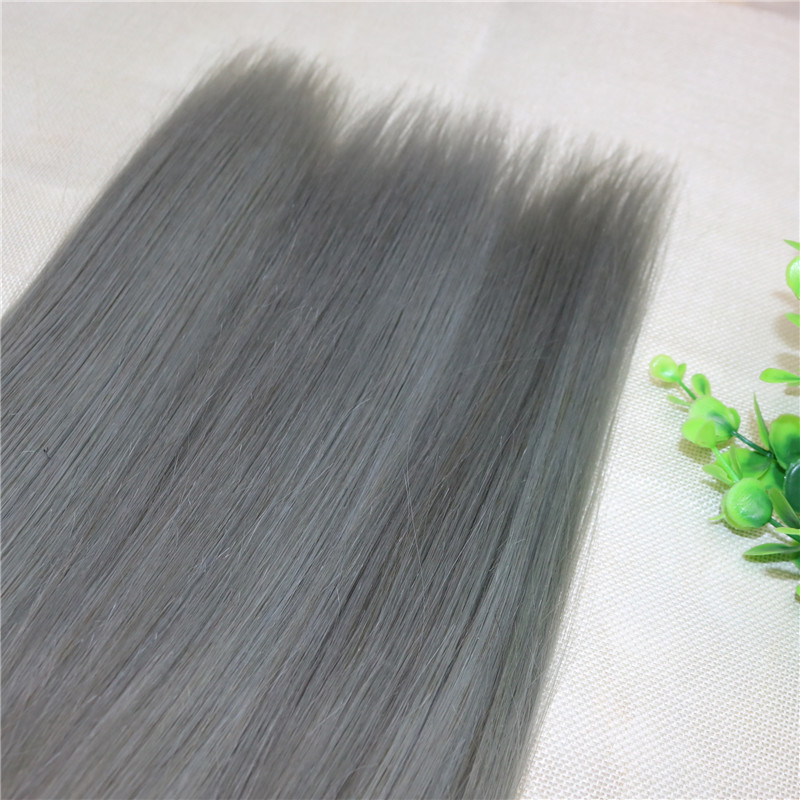 Ombre Grey Human Hair Weave Straight Brazilian Viegin Hair Bundles Two Tone Color Gray Hair Bundles Top Quality Best Seller