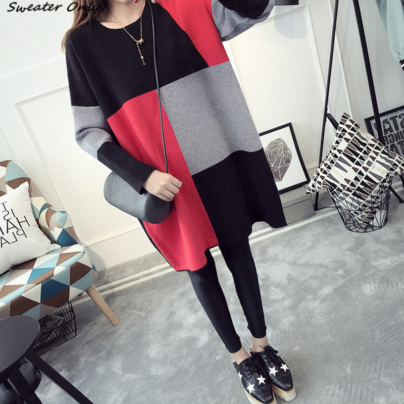 Wholesale-2016 NEW hot sale women's autumn winter long sleeve big yards knit sweater dresses woman college wind loose pullovers dress, Black
Wholesale-2016 NEW hot sale women's autumn winter long sleeve big yards knit sweater dresses woman college wind loose pullovers dress, Black