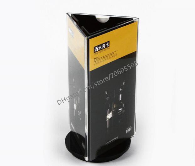4pcs Three-sided Rotatable acrylic restaurant Bar menu card display stand Advertising tag sign photo frame Desktop Billboard display rack
4pcs Three-sided Rotatable acrylic restaurant Bar menu card display stand Advertising tag sign photo frame Desktop Billboard display rack