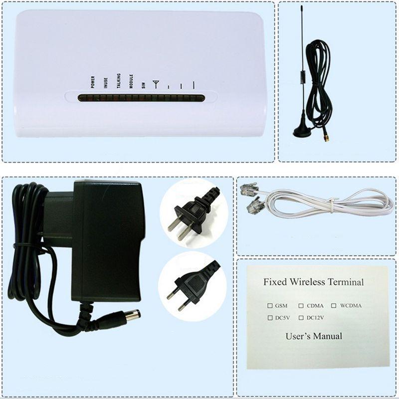 GSM 900MHz/1800MHz Fixed Wireless Terminal Gateway Conect desktop phones or Telephone Line Alarm System use Sim Card to Make Call