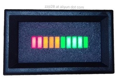 10 bar LED Digital Battery Charge Indicator for Golf Cart, motorcycle, boat 12V 24V 36V 48V 60V
10 bar LED Digital Battery Charge Indicator for Golf Cart, motorcycle, boat 12V 24V 36V 48V 60V