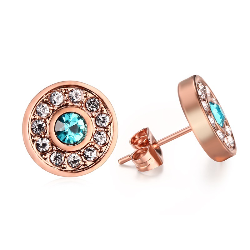 Hip-Hop Women Earrings Rose Gold Plated CZ Stud Earrings Stainless Steel Metal, Golden;silver
Hip-Hop Women Earrings Rose Gold Plated CZ Stud Earrings Stainless Steel Metal, Golden;silver