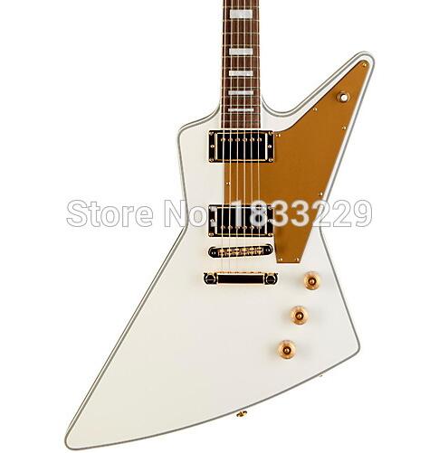 Custom Shop White Explorer Electric Guitar Gold Pickguard & Hardware Block White Pearl Fingerboard Inlay
Custom Shop White Explorer Electric Guitar Gold Pickguard & Hardware Block White Pearl Fingerboard Inlay