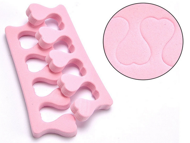 Hot selling Sponge Manicure Pedicure Soft Nail Form Spacer Nail Art Finger Toe Separator Random Color