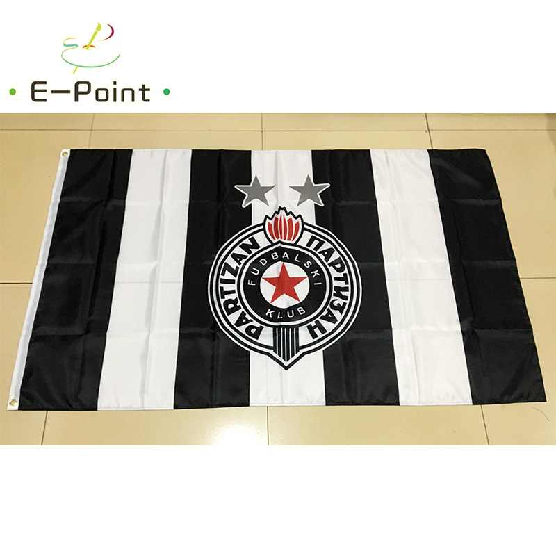 Serbia FK Partizan Flag 3*5ft (90cm*150cm) Polyester flags Banner decoration flying home & garden flagg Festive gifts
Serbia FK Partizan Flag 3*5ft (90cm*150cm) Polyester flags Banner decoration flying home & garden flagg Festive gifts