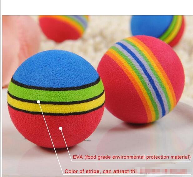 Baby Puppy Dog And Chew Q Rainbow Ball Toys For Cat Pet Products JIA603