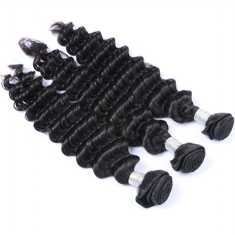 Wholesale Price Natural Color Brazilian Hair Deep Wave 100% Human Hair Remy Hair Extension 100G Per Piece