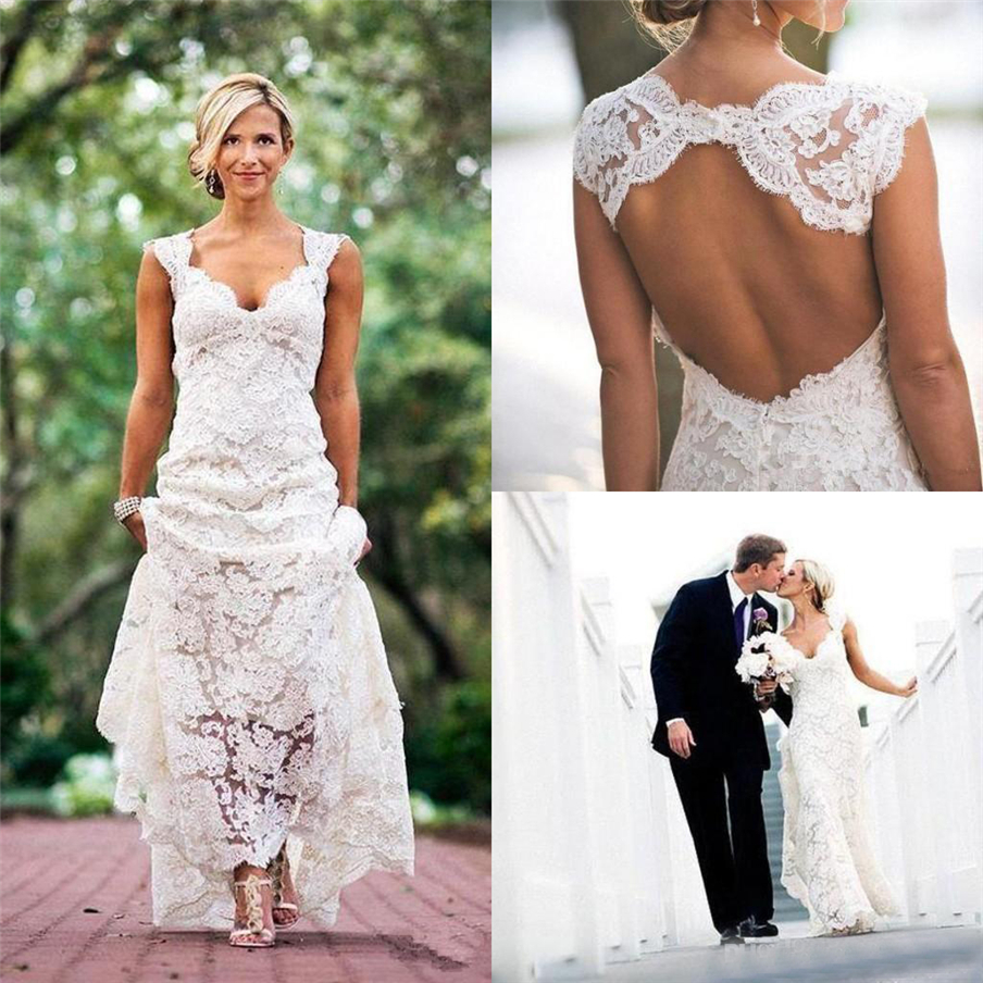 Free Shipping Sleeveless Keyhole Back V Neck A Line Elegant Custom Made Bridal Gowns Vintage 2019 Fulla Lace Beach Wedding Dresses Party, White
Free Shipping Sleeveless Keyhole Back V Neck A Line Elegant Custom Made Bridal Gowns Vintage 2019 Fulla Lace Beach Wedding Dresses Party, White