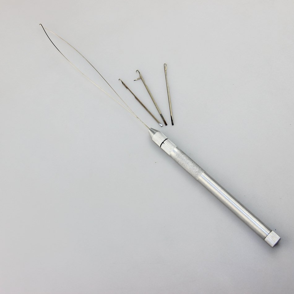 Wholesale- Multifunctional Aluminum Handle Hook Loop Threader Micro Rings/Tubes Beads Applicator 1pcs/pack For Cold Fusion Hair Extensions
Wholesale- Multifunctional Aluminum Handle Hook Loop Threader Micro Rings/Tubes Beads Applicator 1pcs/pack For Cold Fusion Hair Extensions