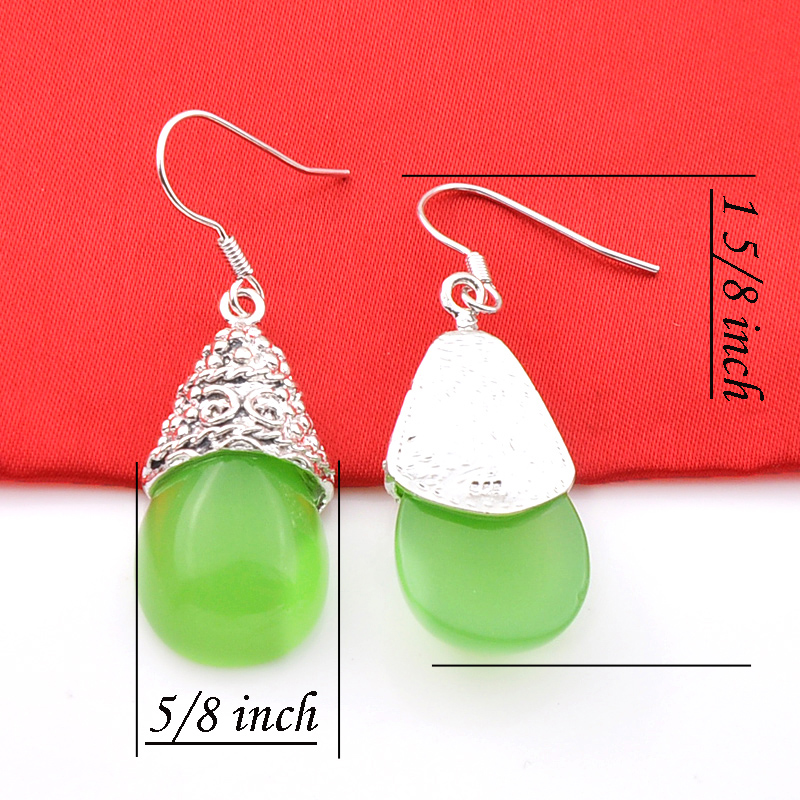 5pairs / Lot Special Offer Sale free Shipping-- Lucky Shine Newest Fashion Vintage Turquoise 925 Sterling Silver Drop Earrings