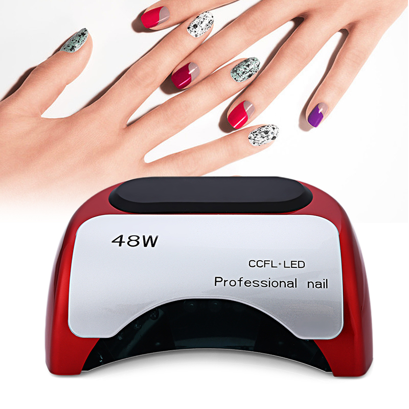 Nail Dryers Wholesale- Gustala 48W Dryer LED UV For Nails Manicure High Automatic Slide Type Art Lamp Infrared Sensor Timer Set Home Use