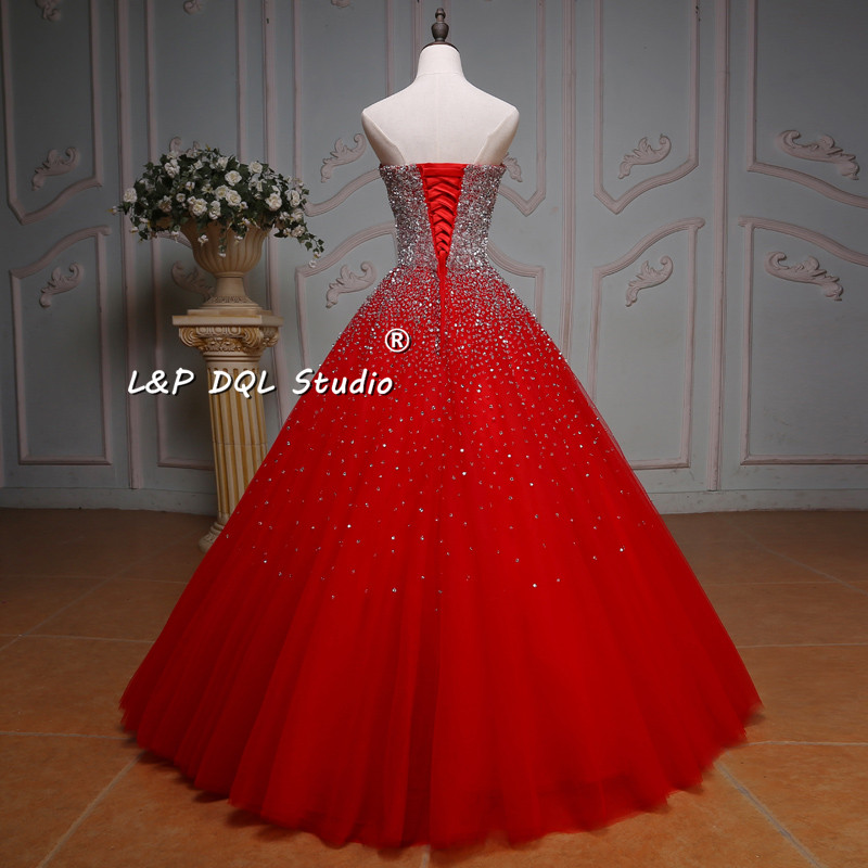Ball Gown Prom Dresses Sparkling Sequins Beads Pleats Tulle Evening Gowns Shining Sequins Beads Top Dresses Evening Wear