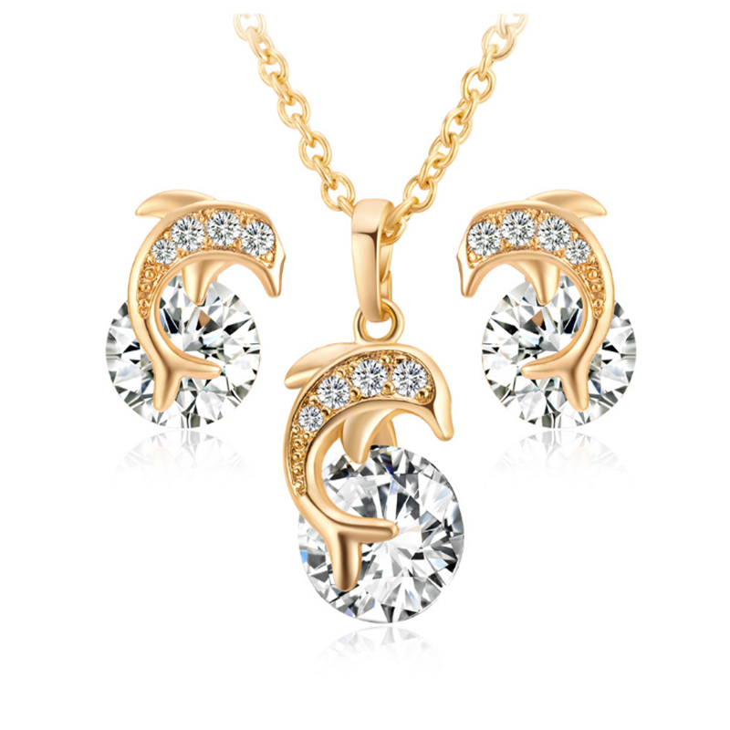 Lovery Sweet New Fashion Clear CZ Crystal Wedding Party Necklace Set Dolphin Necklace Earrings Set for Women Princess Jewelry Set, Silver
Lovery Sweet New Fashion Clear CZ Crystal Wedding Party Necklace Set Dolphin Necklace Earrings Set for Women Princess Jewelry Set, Silver