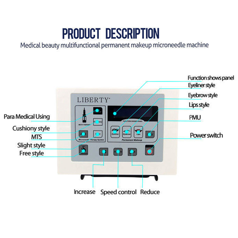 Liberty dermographe maquillage Permanent Makeup Digital Tattoo Machine with foot switch Cosmetic tattoo kit pen