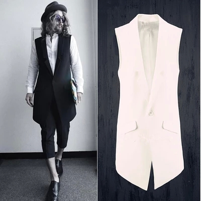 Wholesale- -XXXL Casual Long Vests For Men Sleeveless Jacket Waistcoat High Quality Men' Slim Fit Vest Outerwear Gilet Uomo Black White
Wholesale- -XXXL Casual Long Vests For Men Sleeveless Jacket Waistcoat High Quality Men' Slim Fit Vest Outerwear Gilet Uomo Black White