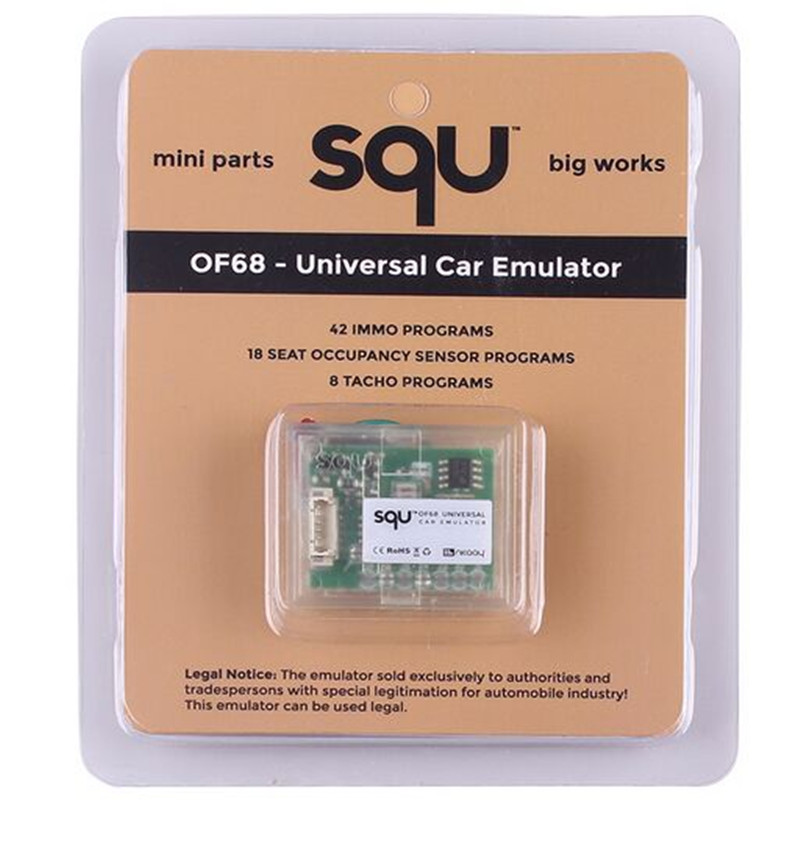10pcs/lot SQU OF68 Universal car emulator support IMMO/Seat accupancy sensor/Tacho Programs Free Ship
10pcs/lot SQU OF68 Universal car emulator support IMMO/Seat accupancy sensor/Tacho Programs Free Ship