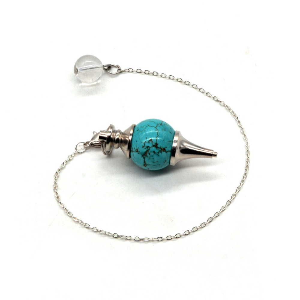 2018 Handmade Healing Crystal Natural lapis lazuli Pendulum Necklace Dowsing Amulet Gem Stone Pendant Necklaces Gift