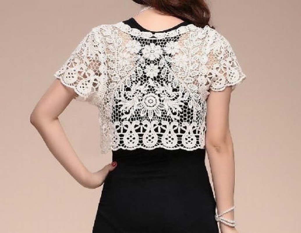 New Fashion Formal Pageant Women Short Sleeve Shrug Bolero Lace Wedding Bridal Cape Jacket Elegant Cape