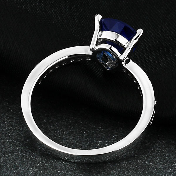 Fashion Blue Stone Ring Butterfly Accessories 925 Sterling Silver Rings For Women ( RI101029) 17401
