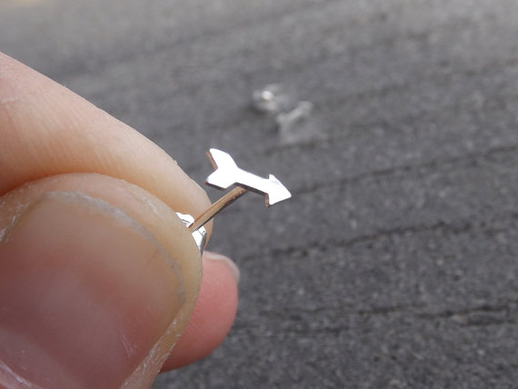 10Pair Tiny Horizontal Arrow Earring Simple Geometric Triangle Chevron Earring Small Cupid Arrow Stud Earrings