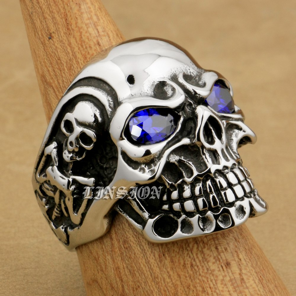 LINSION Huge Heavy 316L Stainless Steel Purple CZ Eyes Titan Skull Mens Boys Biker Rock Punk Ring 3A401
LINSION Huge Heavy 316L Stainless Steel Purple CZ Eyes Titan Skull Mens Boys Biker Rock Punk Ring 3A401