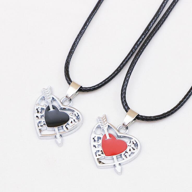 Brand new Valentine 's Day gift key lock couple necklace student couple jewelry WFN037 (with chain) mix order 20 1set=2 pieces