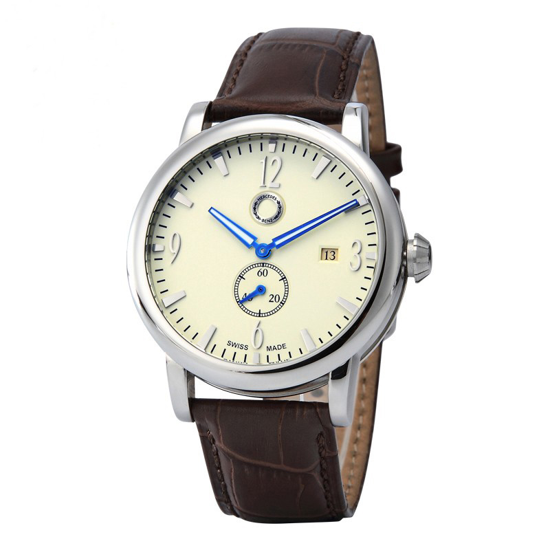 Good quality Popular Car Ben Logo men's Leather strap quartz waterproof Date Calendar watch small dial can work 606, Brown
Good quality Popular Car Ben Logo men's Leather strap quartz waterproof Date Calendar watch small dial can work 606, Brown