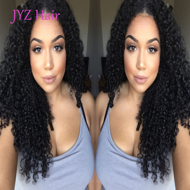 Glueless Full Lace Human Hair Wigs Kinky Curly Natural Color Peruvian Brazilian Malaysian Indian Mongolian Lace Front Wigs With Baby Hair, #1
Glueless Full Lace Human Hair Wigs Kinky Curly Natural Color Peruvian Brazilian Malaysian Indian Mongolian Lace Front Wigs With Baby Hair, #1