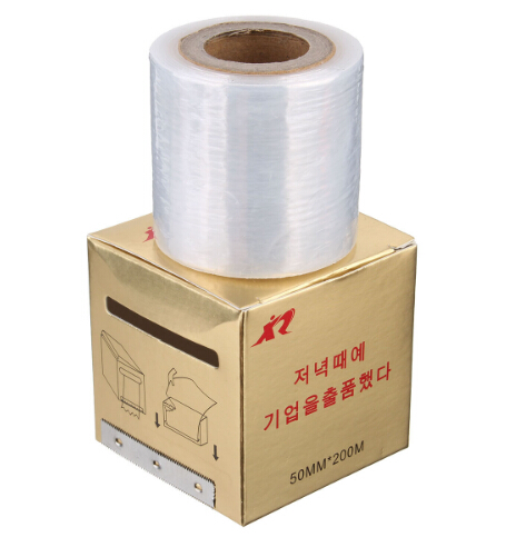 New 1Box Tattoo Plastic Wraps Cover Preservative Film Semipermanent Makeup Tattoos Eyebrow Liner Tattoo Accessory 50MM*200M