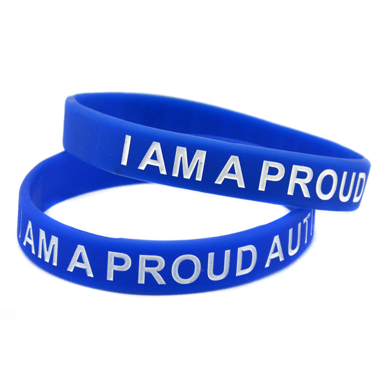 1PC I Am A Proud Autism Parent Silicone Wristband Wear This Jewelry To Support The One You Love