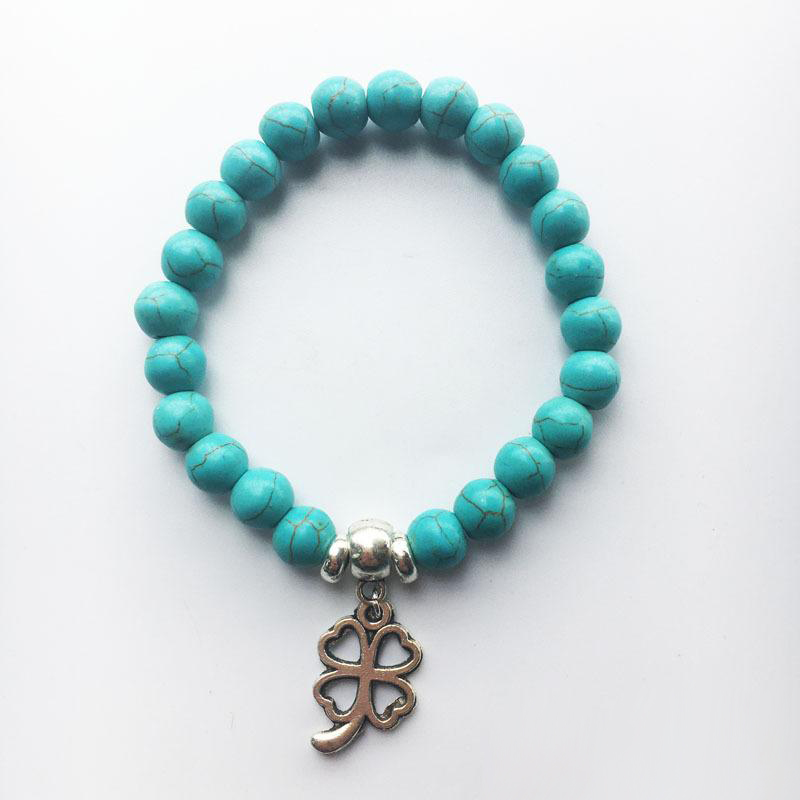 Wholesale New Natural Lava Stone Tree of life cross Turquoise Prayer Beaded Charms Bracelets Rock Men's Women's Fashion Diffuser Jewelry