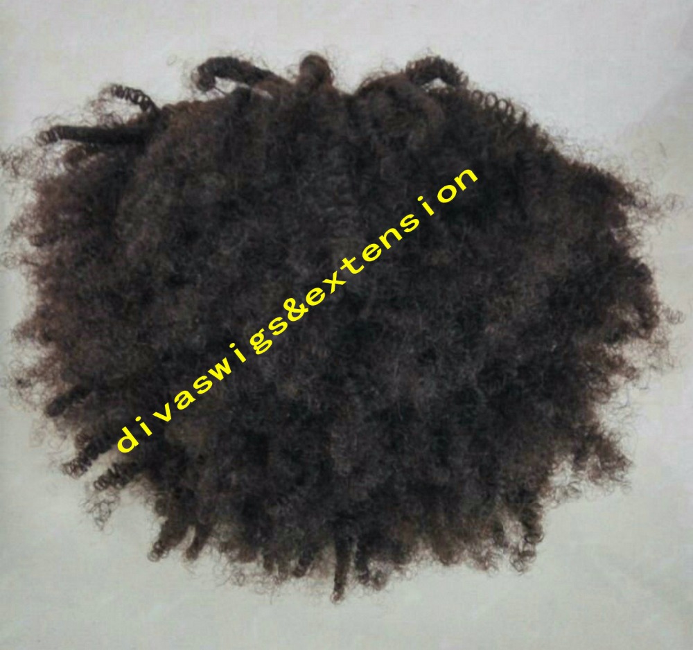 Unprocessed Natural color dyeable afro puff curly drawstring ponytail clip in human hair pony tail hair pieces 3c afro kinky curly