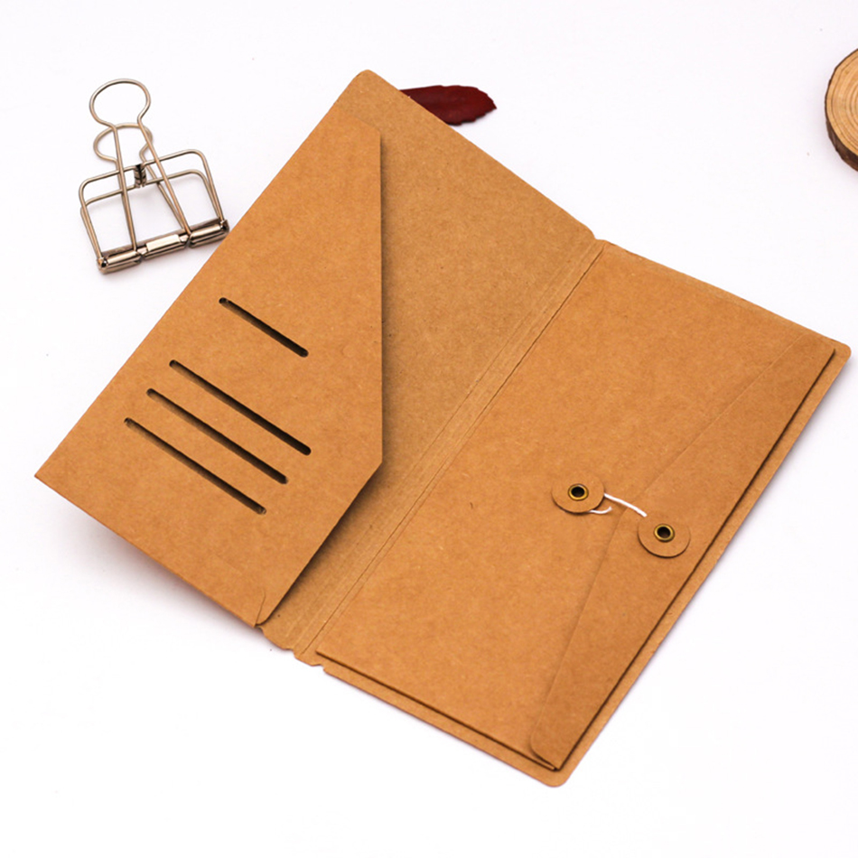 Wholesale- Filler Papers Traveler's Notebook Kraft Paper Pocker Business Card Holder File Folder
