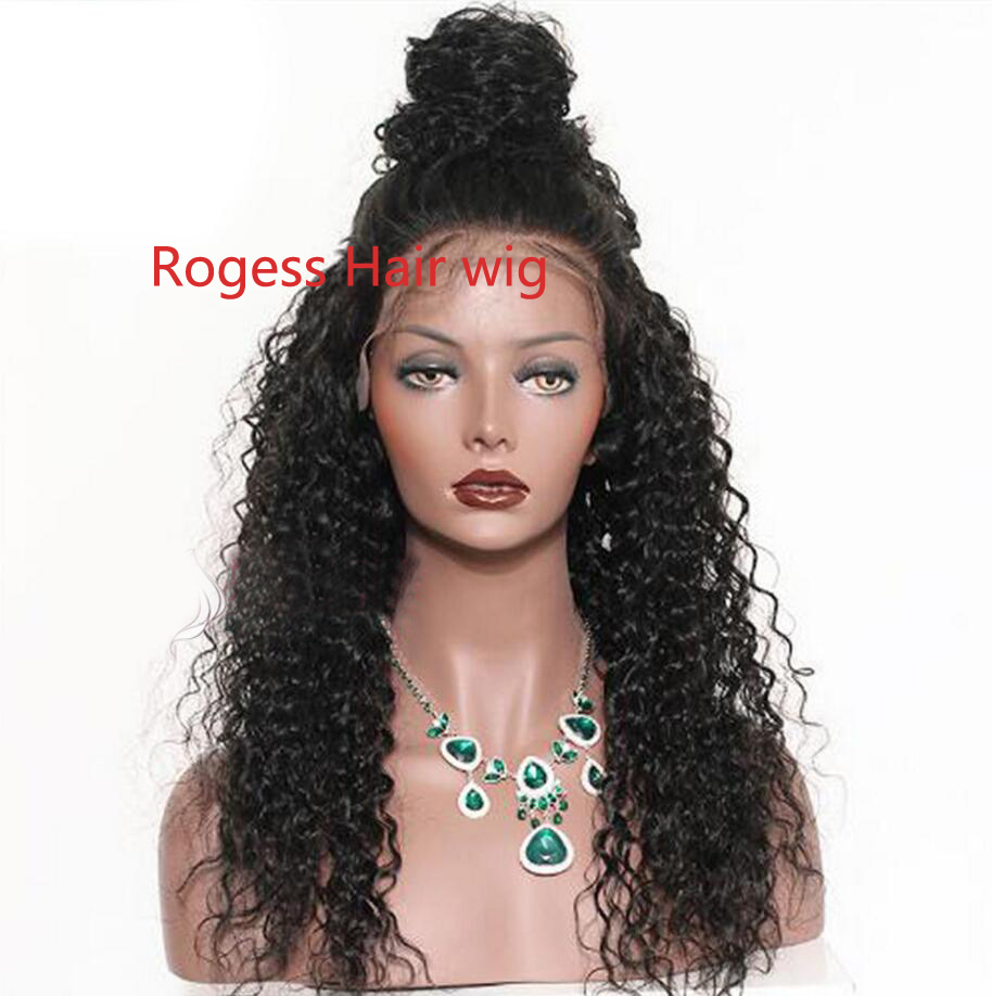 Beautiful Long Black womens AFro curly Womens Lace front synthetic Hair wig