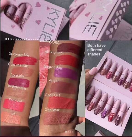 Newest Makeup Lip Gloss Kylie The Birthday Collection MATTE Liquid lipstick 6pcs/set I WANT IT ALL By Kylie Jenner DHL, Mixed color
Newest Makeup Lip Gloss Kylie The Birthday Collection MATTE Liquid lipstick 6pcs/set I WANT IT ALL By Kylie Jenner DHL, Mixed color