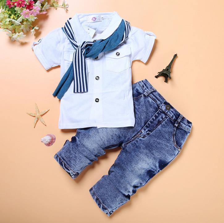 Summer Boys Clothing Sets Toddlers Baby Boy Clothes Casual T-shirt +Scarf+Jeans 3pcs Outfits Children Kids Costume Suit 3148, As the picture
Summer Boys Clothing Sets Toddlers Baby Boy Clothes Casual T-shirt +Scarf+Jeans 3pcs Outfits Children Kids Costume Suit 3148, As the picture