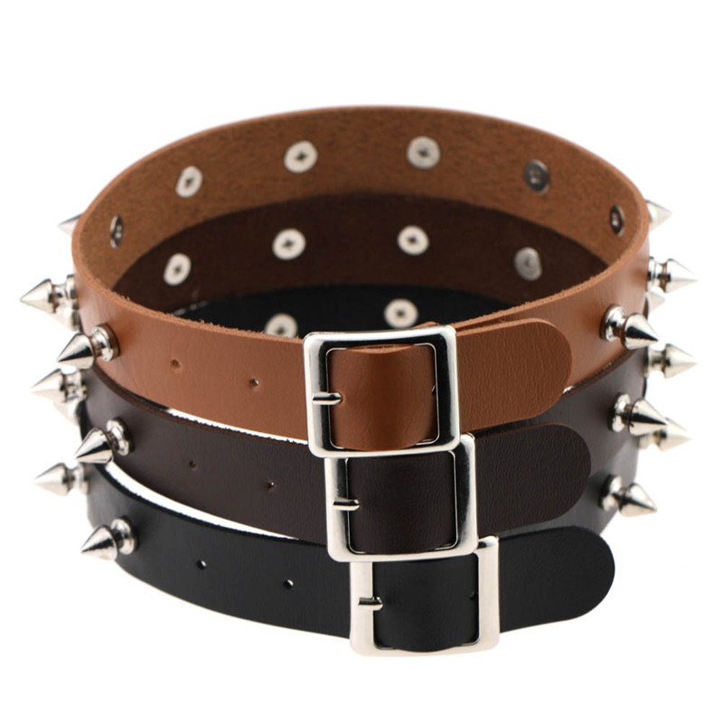 Gothic Sticker Choker Necklace Nail Leather Pin Buckle Collar necklaces women fashion jewelry 161837
Gothic Sticker Choker Necklace Nail Leather Pin Buckle Collar necklaces women fashion jewelry 161837