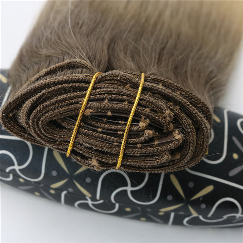 #8 #60 613# Full Head Clip In Human Hair Extensions Ombre Medium Brown Ombre Hair Light Blonde Balayage Highlights 7PCS a lot 120gram
