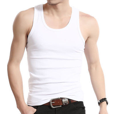 Whole Muscle Men Top Quality Cotton AShirt Wife Beater Ribbed Tank Top8390912