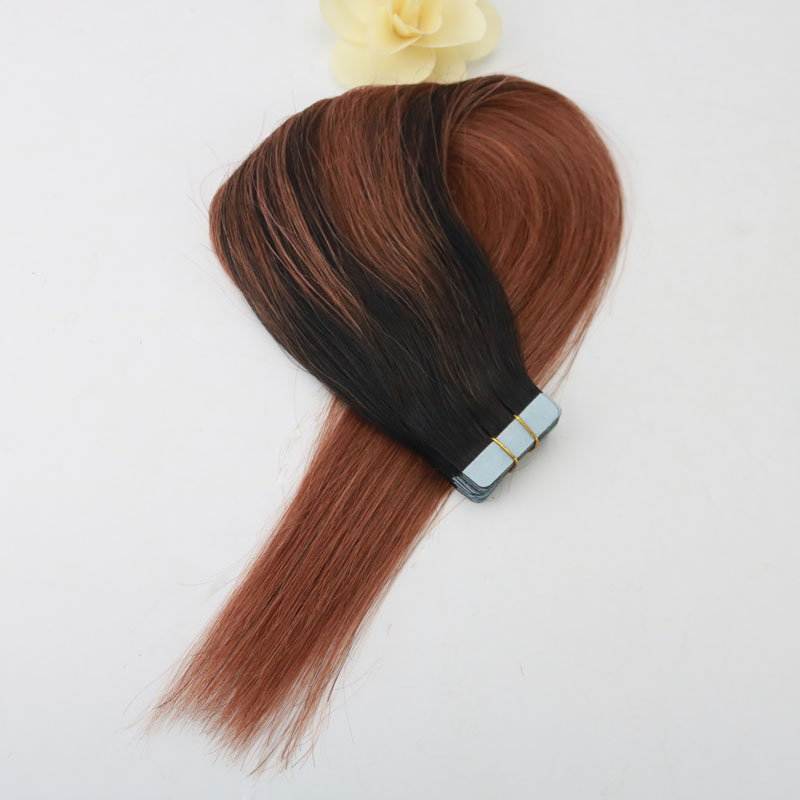 Wholesale Virgin Hair Popular Can Be Dyed And Ironed Pure Human Hair Straight Balayage Tape Hair Extensions
