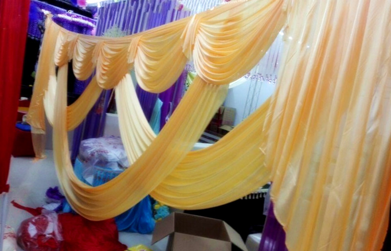 6m wide draps for backdrop designs wedding stylist swags for backdrop Party Curtain Celebration Stage backdrop drapes