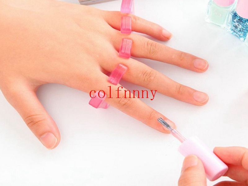 200pcs/lot Fast shipping Silicone Toe Separator Finger Spacer For Nail art Nail Tools Flexible Soft Silica Toe Separators