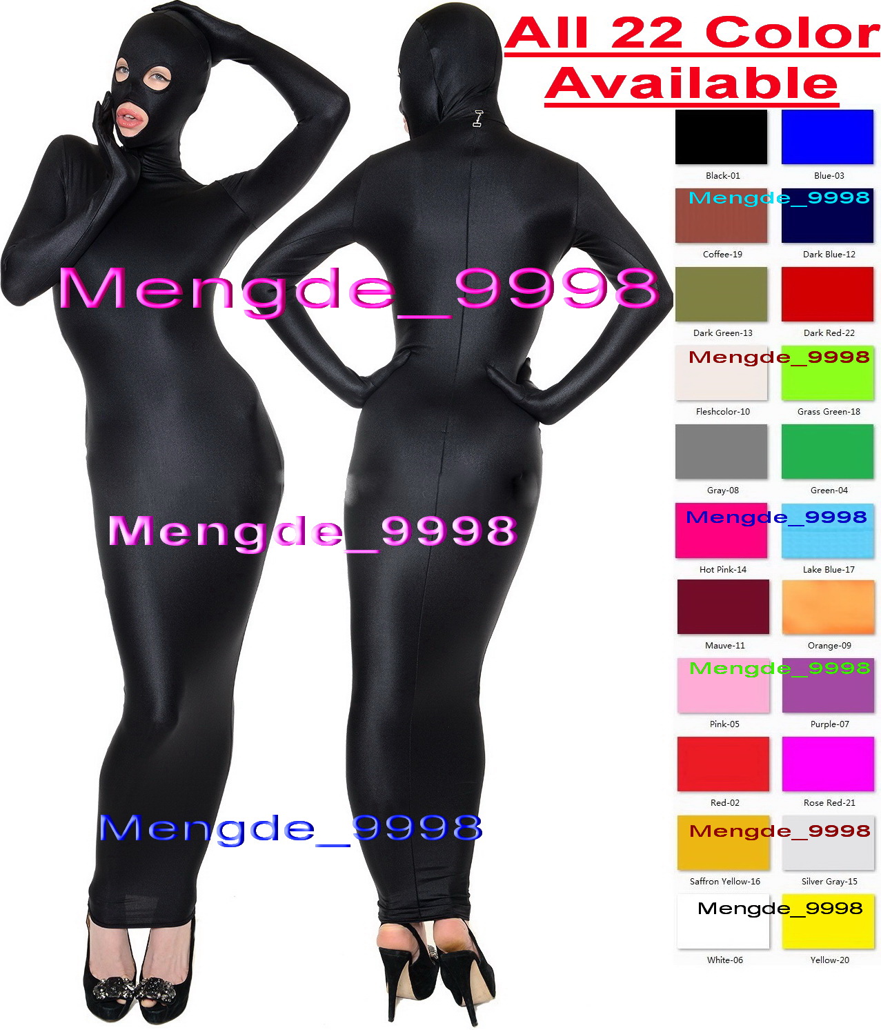 New 21 Color Lycra Spandex Body Bags Suit Outfit Catsuit Costumes With Open Eyes/Mouth Halloween Fancy Dress Cosplay Suit M008, Orange
New 21 Color Lycra Spandex Body Bags Suit Outfit Catsuit Costumes With Open Eyes/Mouth Halloween Fancy Dress Cosplay Suit M008, Orange