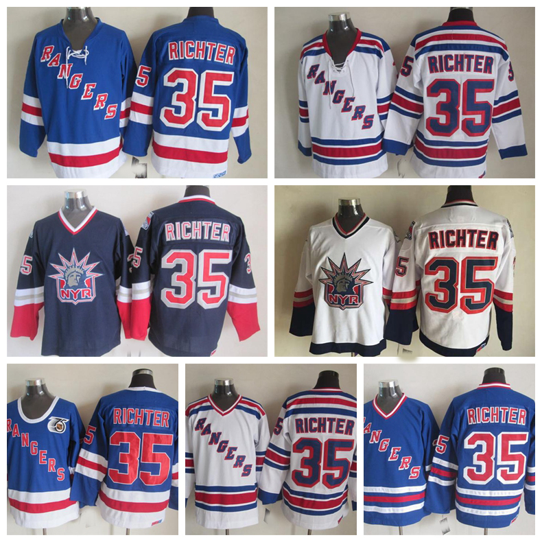 Vintage New York Rangers Mike Richter Hockey Jerseys 75th Anniversary Blue Vintage CCM Cheap Mens #35 Mike Richter Stitched Jersey S, White v
Vintage New York Rangers Mike Richter Hockey Jerseys 75th Anniversary Blue Vintage CCM Cheap Mens #35 Mike Richter Stitched Jersey S, White v